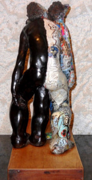 Named contemporary work « couple ombre et lumière 2 », Made by MARAVALPA