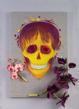 Named contemporary work « Flowers in Death », Made by NASTYA PERFILOVA