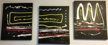 Named contemporary work « Triptyque », Made by SBASTOUNE