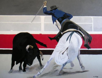 Named contemporary work « CORRIDA 9 », Made by ANNE DU PLANTY