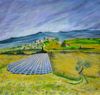 Named contemporary work « Paysage du Ventoux », Made by GRALLIé