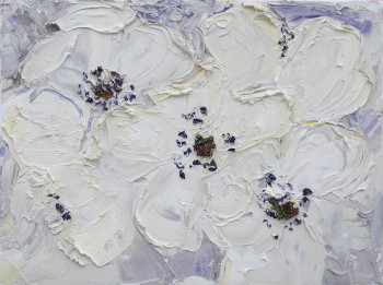 Named contemporary work « fleurs », Made by STEPANYUK ALINA