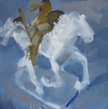 Named contemporary work « Cavalier  bleu », Made by FRANCIS KUSTER