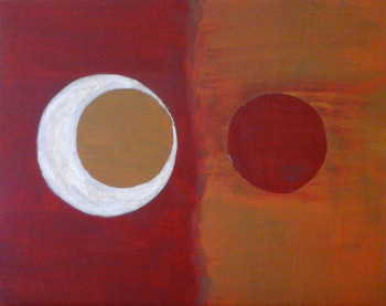 Named contemporary work « Sun & Moon », Made by SEVERINE