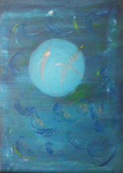 Named contemporary work « Full Moon », Made by SEVERINE