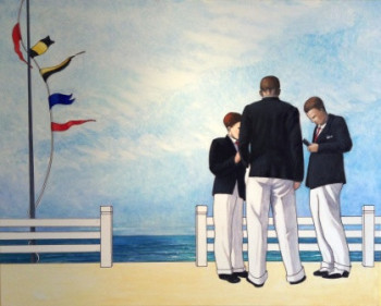 Named contemporary work « Yacht Club », Made by NICOLE DESDOUET