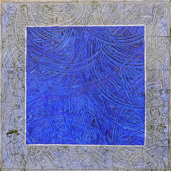Named contemporary work « BLEU », Made by THIERRY GHESQUIERE
