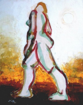 Named contemporary work « La marche du matin », Made by ZIA