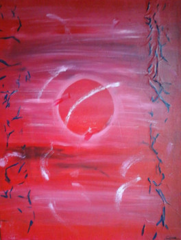 Named contemporary work « Soleil rouge », Made by SEVERINE