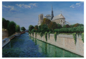 Named contemporary work « Paris Notre Dame », Made by NOëLLE HUIN