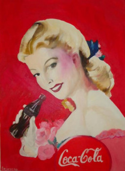 Named contemporary work « Pin-up Coca-Cola », Made by ELENAO