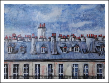 Named contemporary work « Les toits de Paris », Made by VERONIQUE ORSI