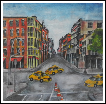 Named contemporary work « New York streets », Made by VERONIQUE ORSI