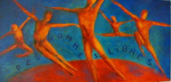 Named contemporary work « Des hommes libres », Made by ANNAGOL