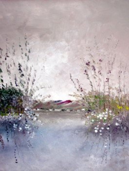 Named contemporary work « LE LAC MAJEUR », Made by ANNICK PALLARD
