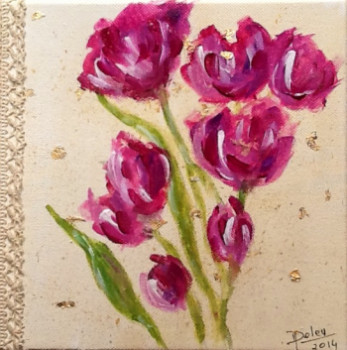 Named contemporary work « Tulipes et dentelles », Made by PATRICIA DELEY