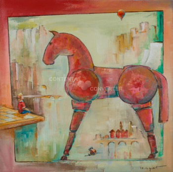 Named contemporary work « Le cheval de Troie 4. », Made by THIERRY MERGET