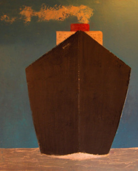 Named contemporary work « Bateau sur l eau », Made by QUELLEC