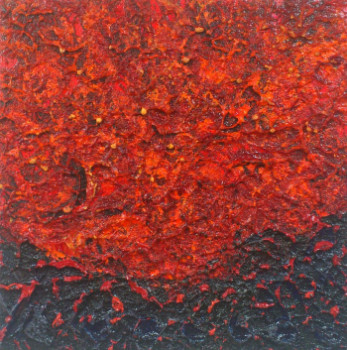 Named contemporary work « RED HOT LAVA #14141 », Made by KLARA