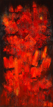 Named contemporary work « Fire Flames #15004 », Made by KLARA