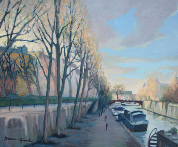 Named contemporary work « Paris, Ile Saint Louis », Made by MAXENCE GERARD