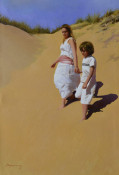 Named contemporary work « Paseo por las dunas », Made by HIGUERA JOSE