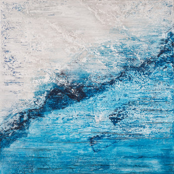 Named contemporary work « Lac glacé / Icy Lake #15005 », Made by KLARA