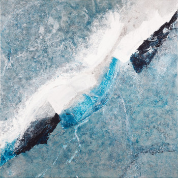 Named contemporary work « Lac gelé / Frozen Lake #15006 », Made by KLARA