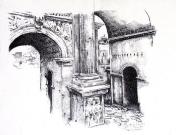 Contemporary work named « Rome, arc de Septime Sévère. », Created by JEAN-LUC CELCE
