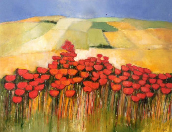 Named contemporary work « Coquelicots », Made by VICTOR SASPORTAS