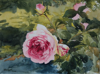 Contemporary work named « Rose N°2 », Created by ZHUYAN