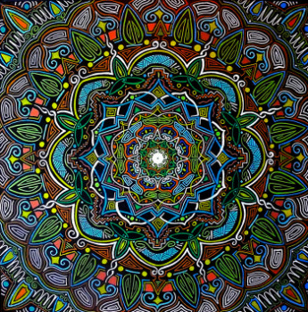 Named contemporary work « Mandala 1 », Made by TOCKART