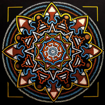 Named contemporary work « Mandala 4 », Made by TOCKART