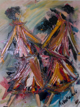 Named contemporary work « Les deux parisiennes », Made by CARLO AVENTURIERO