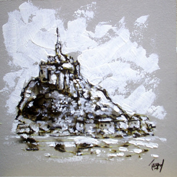 Named contemporary work « mont st MICHEL », Made by TROUPEL