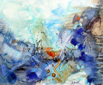 Named contemporary work « Cascade bleue », Made by ALBUR