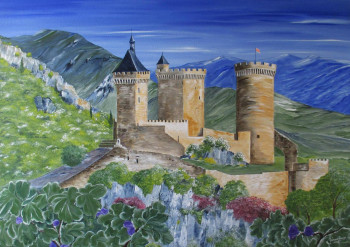 Named contemporary work « Château de Foix », Made by GéRARD PACROS