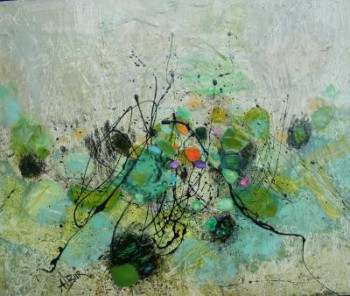 Named contemporary work « Reflet d'émeraude », Made by ALBUR