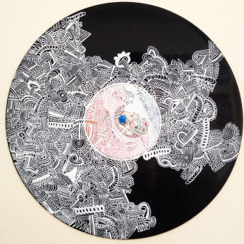 Named contemporary work « Vinyle 5 », Made by LAUDELART