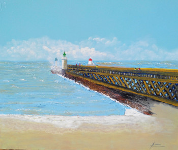 Named contemporary work « L'Estacade à Capbreton », Made by BERNARD CAHUE