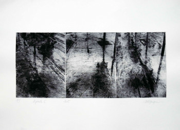 Named contemporary work « Asphalte 6 », Made by MARIE LAURE GUEGUEN