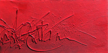 Named contemporary work « RED NONSENSE », Made by LEPOLSK
