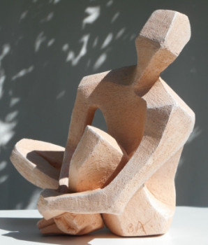 Named contemporary work « A l'Ecoute », Made by SABINE ALLAIN
