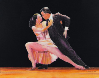 Named contemporary work « Tango, sensualité », Made by JACQUES TAFFOREAU