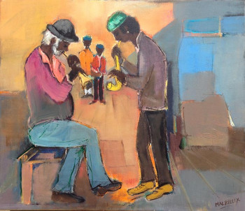 Named contemporary work « Musiciens Nouvelle Orleans », Made by PIERRE MALRIEUX