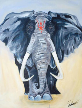 Named contemporary work « L'éléphant », Made by BABOOSHKA