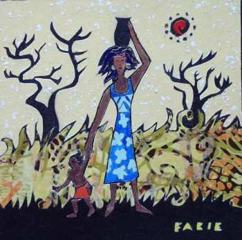 Named contemporary work « African Woman », Made by FABIE