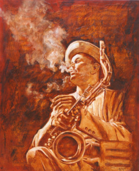 Named contemporary work « Dexter Gordon I », Made by KATIA FONDECAVE