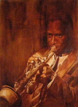 Named contemporary work « Miles Davis III », Made by KATIA FONDECAVE