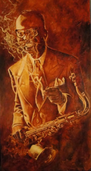 Named contemporary work « James Moody », Made by KATIA FONDECAVE